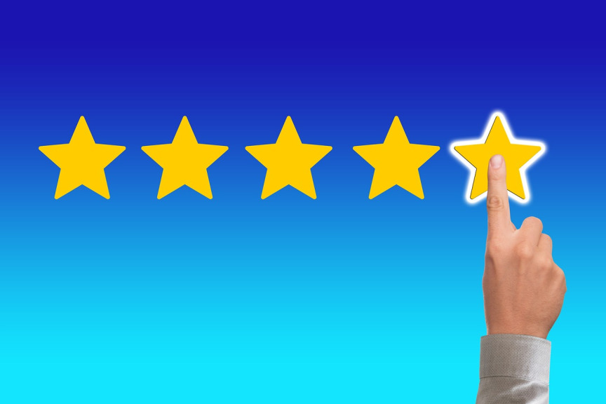 five stars rating review